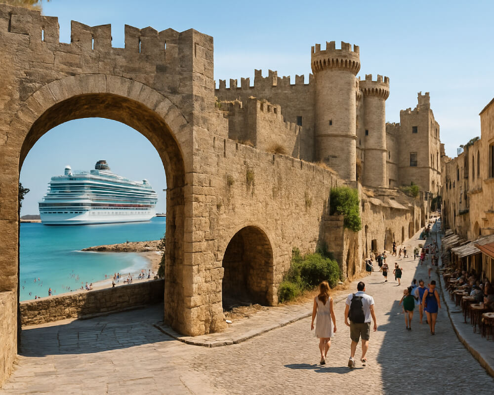 Родос для круизных туристов: средневековый город и пляжи за один день